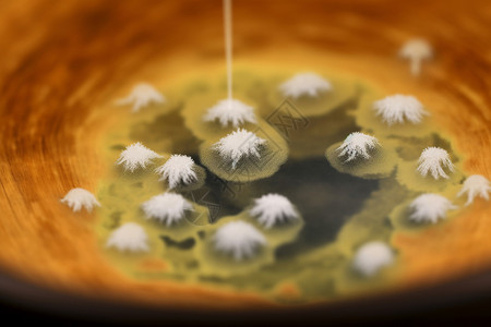 放大的真菌霉菌孢子高清图片