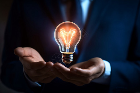 一个灯泡商业管理思考创新能力设计图片