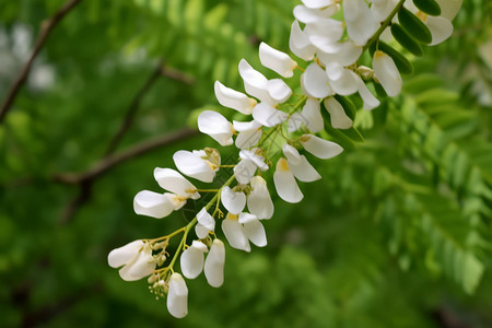 绽放的槐花花高清图片