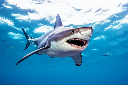 海底的大白鲨图片