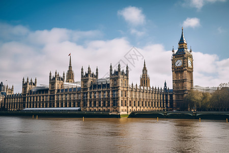伦敦哥特式城市景观旅行高清图片素材