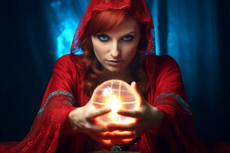 女魔术师背景图片