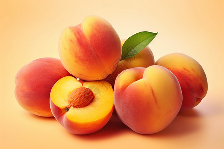 桃子水果背景图片