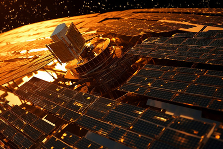 空间站太阳能板概念图背景图片