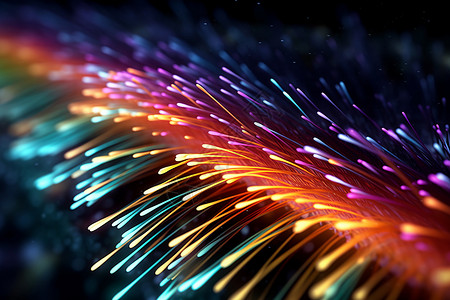 互联网的复杂光纤网络图片