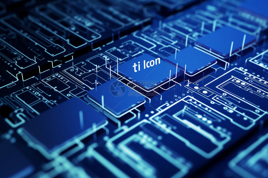 高科技数字芯片图片