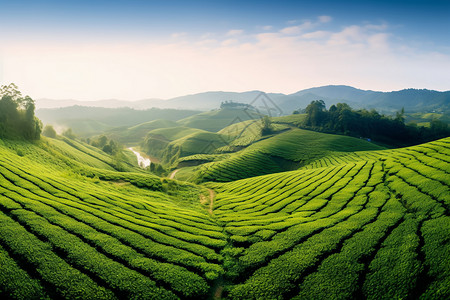 打破界限界限分明的农田背景