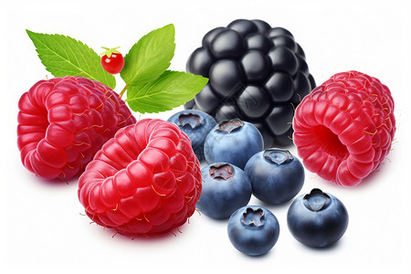 黑莓果新鲜美味的莓果设计图片