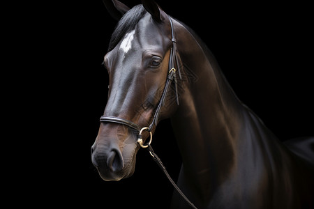 黑马的马头背景图片