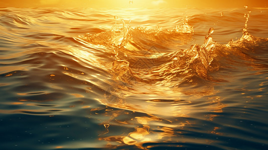 电影质感的金色水波背景图片