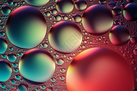 多彩气泡抽象背景图片