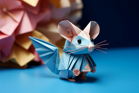 剪纸diy折纸手工艺品老鼠背景