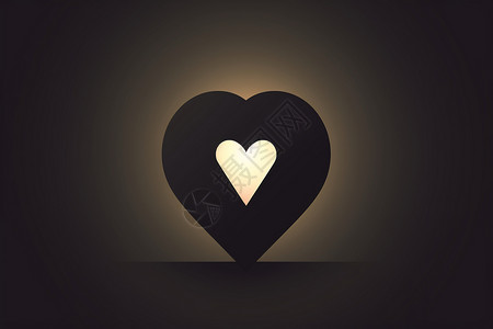 心形图标照亮爱情背景图片