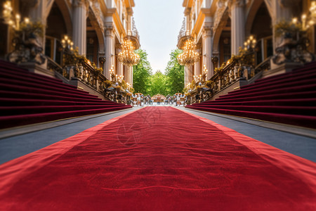 豪华的红地毯图片
