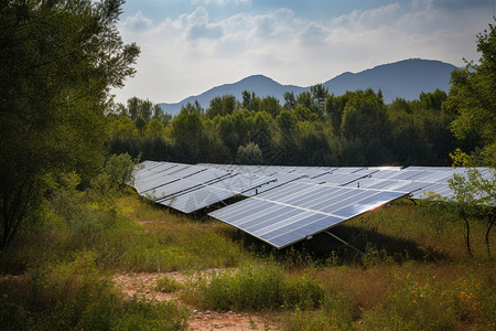 电力工厂的太阳能电池板图片
