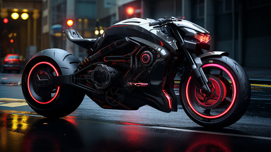 未来科幻的摩托车图片