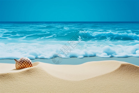 柔软的海边沙滩背景图片