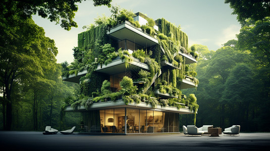 高大的树绿色生活创意设计图片