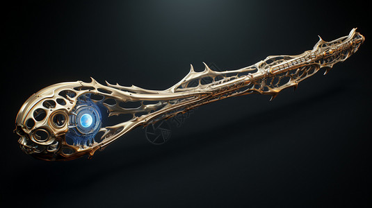 金属镂空底纹魔法权杖背景