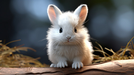 一只可爱侏儒兔高清图片