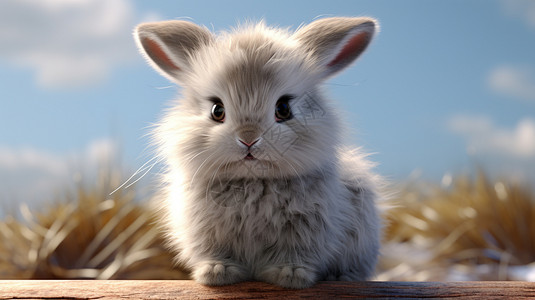 可爱的侏儒兔高清图片