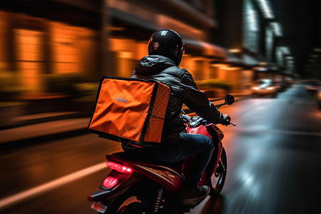 订单追踪骑摩托的送餐骑手背景