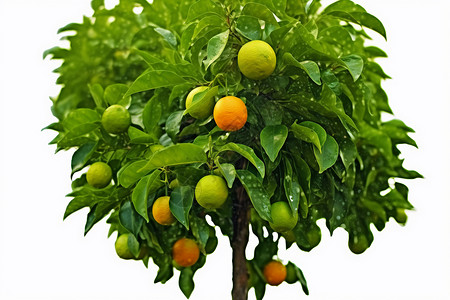 橘子树上的果实图片