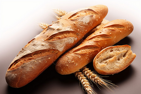 小麦面包背景图片