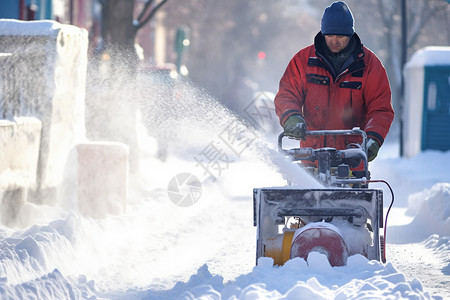 雪地中的男人图片