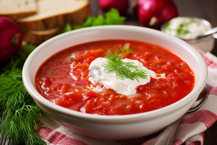 营养的番茄汤图片