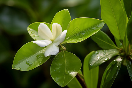 花园里的茉莉花背景图片