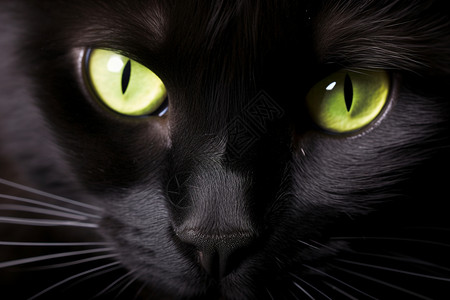 黑猫眼镜特写背景图片