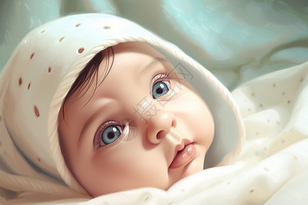 新生儿护理的艺术插图高清图片