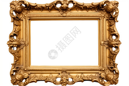 金色小框华丽复古的金色框背景设计图片