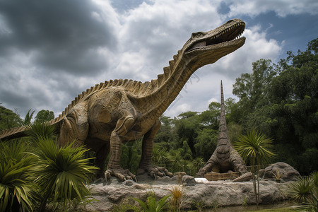 自然恐龙公园背景