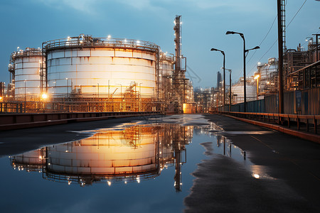 大型石油加工厂图片