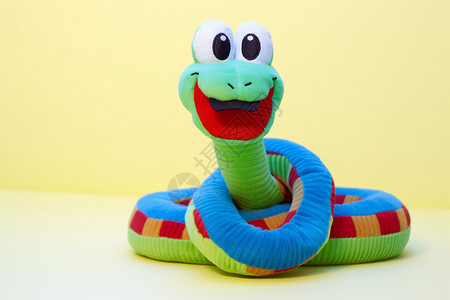 生肖卡通蛇可爱的玩具蛇背景
