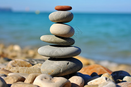 光滑的石头平衡的石头背景
