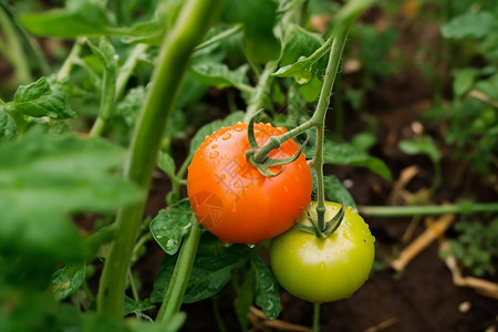 成熟的红番茄背景图片
