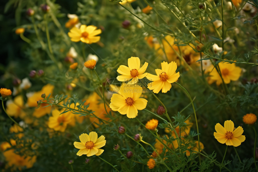 小小的黄花图片