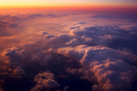 飞机上日出傍晚的日落背景