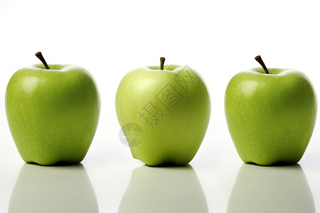 营养丰富的青苹果背景图片
