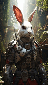 未来科技兔子背景图片