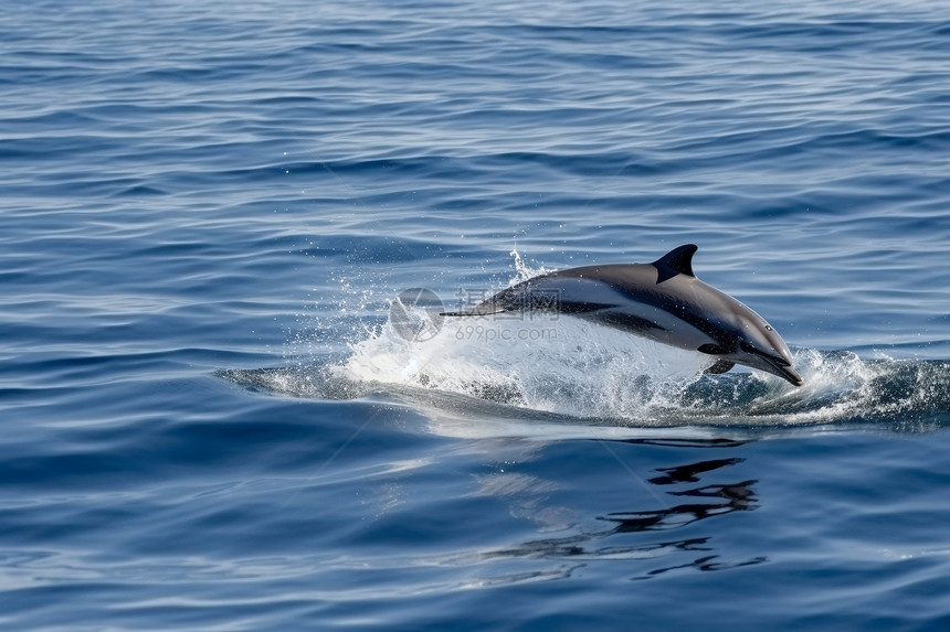 海豚游泳图片