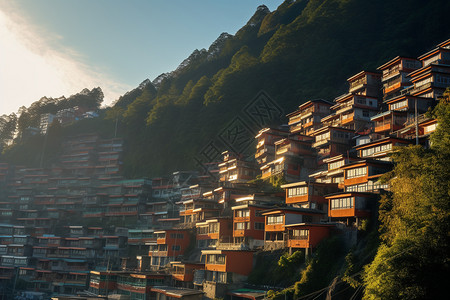 山上的人口住房图片