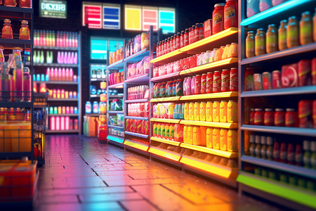 汽水罐超市冒险之旅设计图片