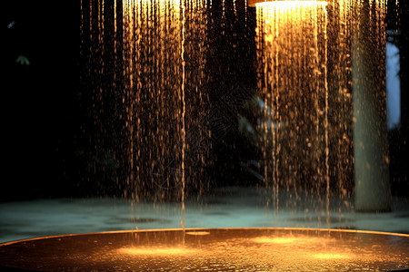 喷泉水景飞溅的雨量设计图片
