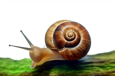 草地上的蜗牛背景图片