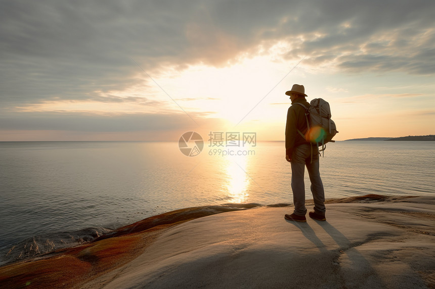 户外旅行的人图片