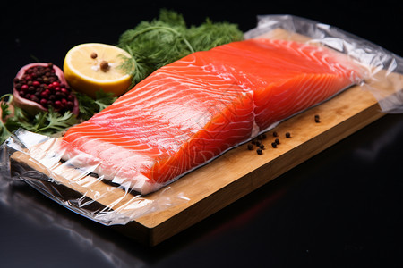 鳟鱼食物食品冷链高清图片